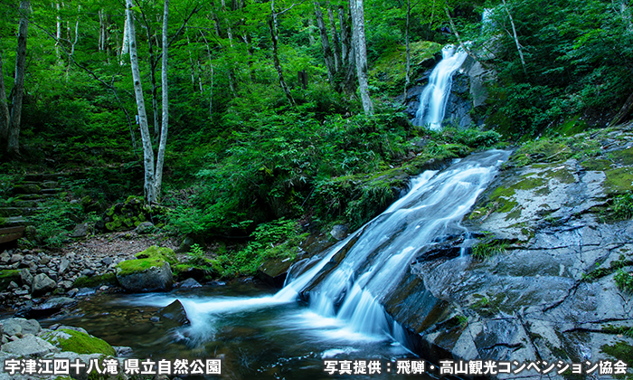 宇津江四十八滝 県立自然公園